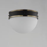 Duke Flush Mount Black/Weathered Brass by Maxim Lighting
