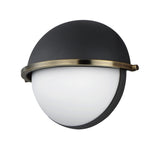 Duke Half Wall Sconce Black/Weathered Brass by Maxim Lighting