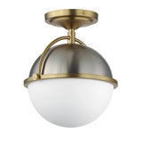 Duke Semi-Flush Mount Satin Nickel / Satin Brass by Maxim Lighting