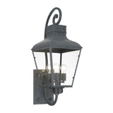 Dumont Outdoor Scroll Sconce 12" Graphite