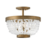 Dune Medium Semi-flush Mount - Burnished Gold - by Fredrick Ramond
