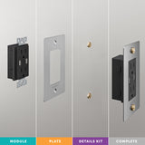 Duplex Outlet GFCI Module Black By Buster And Punch Detailed View