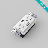 Duplex Outlet Module USB