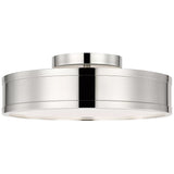 Dupont Round Semi Flush Small Polished Nickel By Visual Comfort Studio