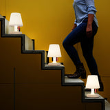 Edison The Petit Table Lamp - White, lighting a staircase