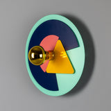 Earth Colourful Disc Wall Light - Polished Brass