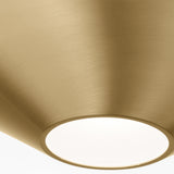 Echo Flush Mount Medium Brunished Brass By Visual Comfort Studio - Detailed View