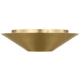 Echo Flush Mount Medium Brunished Brass By Visual Comfort Studio - Side View