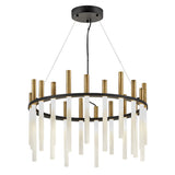 Echo Medium LED Single Tier Chandelier - Black - by Fredrick Ramond