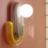 Éclair Wall Sconce Sand Grey Yellow By Ferroluce - Lifestyle View1