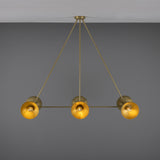 Eclipse Brass Dome Chandelier - Satin Brass