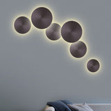 Eclipse Wall Sconce Medium Brushed Taupe By PageOne Lifestyle View