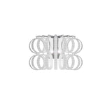 Ecos Wall Light By Vistosi, Color: White/Striped, Finish: Chrome, | Casa Di Luce Lighting