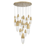 Ecrou Multi-Light Chandelier 40 Inch Gold by Eurofase