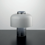 Eden Table Lamp Steel Grey Di Glass