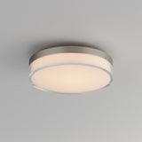 Edge LED Flush Mount Satin Nickel Small By Maxim Lighting With Light