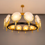 Edinburgh Alabaster Chandelier - Polished Brass