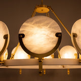 Edinburgh Alabaster Chandelier - Satin Brass