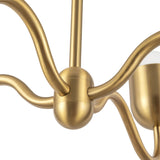 Effie Chandelier 27 Inch Brushed Gold Optal Glass By Alora - Detailed View1