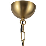 Effie Chandelier 27 Inch Brushed Gold Optal Glass By Alora - Detailed View2