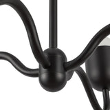Effie Chandelier 27 Inch Matte Black Optal Glass By Alora - Detailed View1