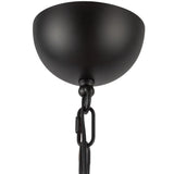 Effie Chandelier 27 Inch Matte Black Optal Glass By Alora - Detailed View2