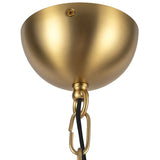 Effie Chandelier 39 Inch Brushed Gold Optal Glass By Alora - Detailed View2