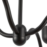 Effie Chandelier 39 Inch Matte Black Optal Glass By Alora - Detailed View1