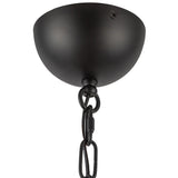 Effie Chandelier 39 Inch Matte Black Optal Glass By Alora - Detailed View2