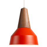 Eikon Basic Pendant Walnut Poppy Red By Schneid Studio