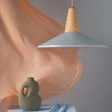 Eikon Shell Pendant Ash Sky Blue By Schneid Studio Lifestyle View