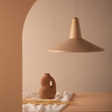 Eikon Shell Pendant Oak Wheat By Schneid Studio Lifestyle View