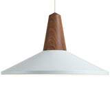 Eikon Shell Pendant Walnut Sky Blue By Schneid Studio