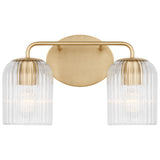 Eisele Vanity Light 2 Lights Satin Brass By Generation Lighting - Front View