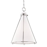 Eldridge Cone Pendant - Polished Nickel by Hudson Valley