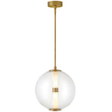 Elin Globe Pendant Lacquered Brass By Hinkley - Front View