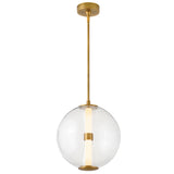 Elin Globe Pendant Lacquered Brass By Hinkley - With Light