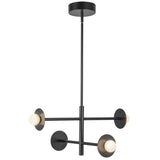 Elixir Chandelier Black By Kuzco - Front View
