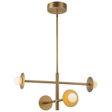 Elixir Chandelier Brushed Gold By Kuzco - With Light