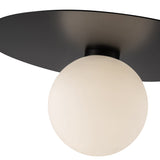 Elixir Flush Mount Large Black By Kuzco Detailed View