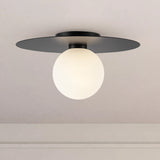 Elixir Flush Mount Large Black By Kuzco - Lifestyle View