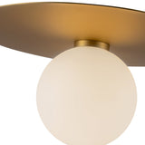 Elixir Flush Mount Large Brushed Gold By Kuzco - Detaield View