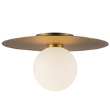 Elixir Flush Mount Large Brushed Gold By Kuzco