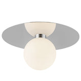 Elixir Flush Mount Large Chrome By Kuzco - Front View