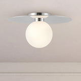 Elixir Flush Mount Large Chrome By Kuzco - Lifestyle View