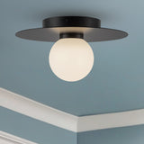 Elixir Flush Mount Medium Black By Kuzco - Lifestyle View