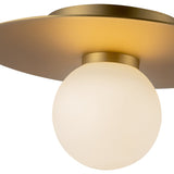 Elixir Flush Mount Medium Brushed Gold By Kuzco - Detailed View