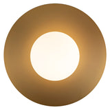 Elixir Flush Mount Medium Brushed Gold By Kuzco - Down View
