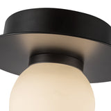 Elixir Flush Mount Small Black By Kuzco - Detaield View