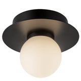 Elixir Flush Mount Small Black By Kuzco - Down View